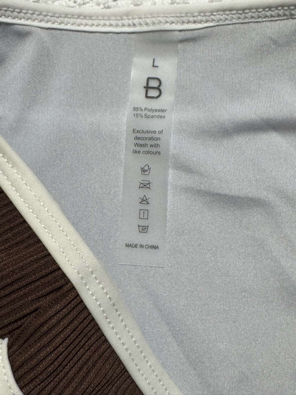 BMJL Ribbed Two-Piece High-Waisted Bikini Set in brown Size L - Picture 9 of 11